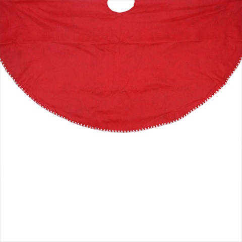 48 In. Reversible Red And Green Shell Stitch Tree Skirt