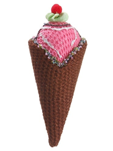 6 In. Cupcake Heaven Strawberry Ice Cream Cone Christmas Ornament