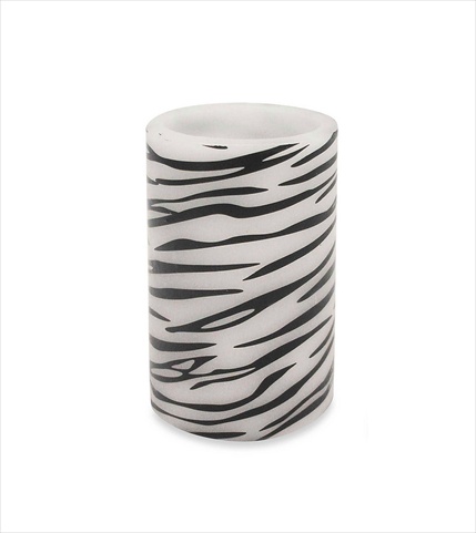 NorthLight 6.75 in. Zebra Print Battery Operated