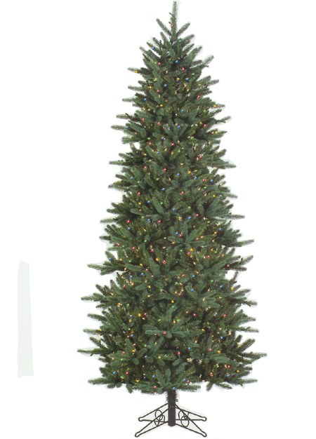 9 Ft. Slim Fresh Cut Carolina Frasier Artificial Christmas Tree Multi Pre-lit