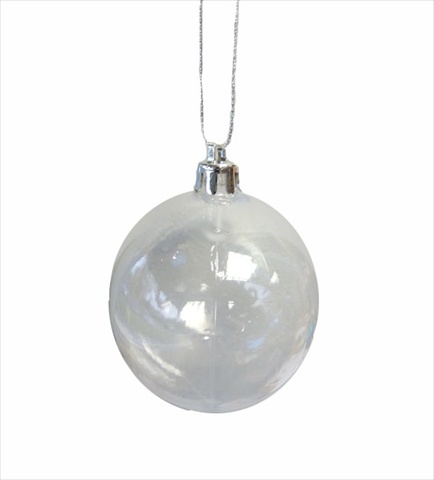 4 In. Clear Transparent Shatterproof Christmas Ball Ornament