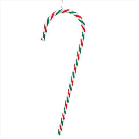 18 In. Red Green And White Striped Candy Cane Christmas Ornaments, Pack 2