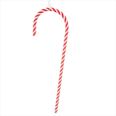 18 In. Red And White Striped Candy Cane Christmas Ornaments, Pack 2
