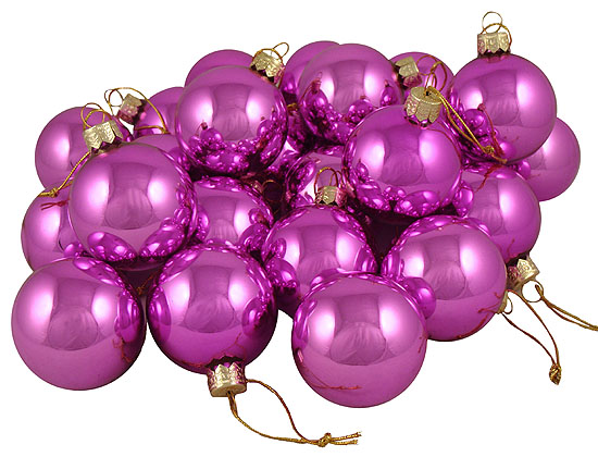 2.75 In. Club Shiny Pink Lolipop Glass Ball Christmas Ornaments, Pack - 36