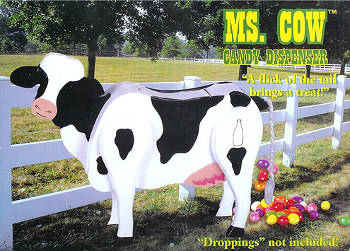 Ms. Cow Wooden Candy Dispenser Funny Toy - Poops Candy