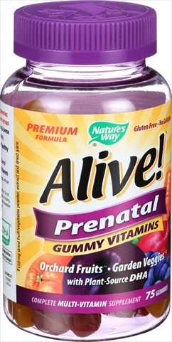 75 Count Alive Prenatal Gummy Vitamins
