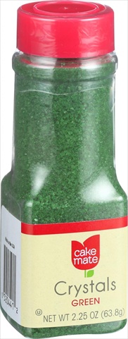 2.25 Ounce Crystals Decorating Decors - Green, Case Of 6