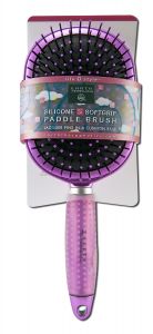 Silicone Soft Grip Paddle Cushion Brush, Pink