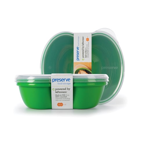 Square Food Storage Set - Green, Case Of 8 - 2 Pack