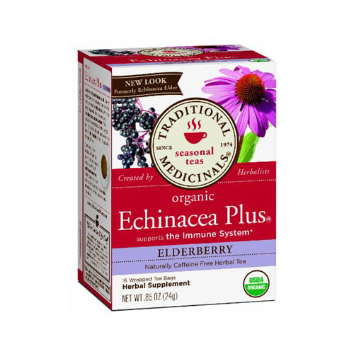 Organic Echinacea Elder Tea -caffeine Free - Case Of 6, 16 Bags