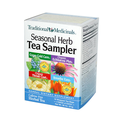 Seasonal Herb Tea Sampler - 16 Tea Bags, Case Of 6