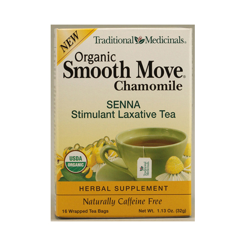 Organic Smooth Move Chamomile Herbal Tea - 16 Tea Bags, Case Of 6