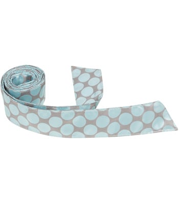 5353 Xb15 Ht - 42 In. Child Matching Hair Tie - Grey & Silver With Blue Polka Dots