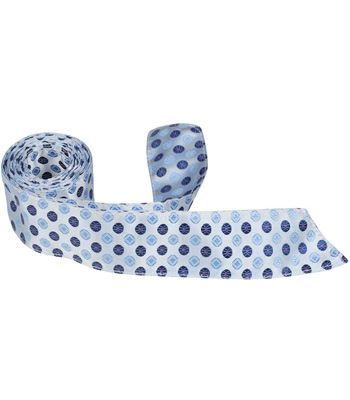 5372 Xb21 Ht - 42 In. Child Matching Hair Tie - Blue, With Two Different Blue Polka Dots