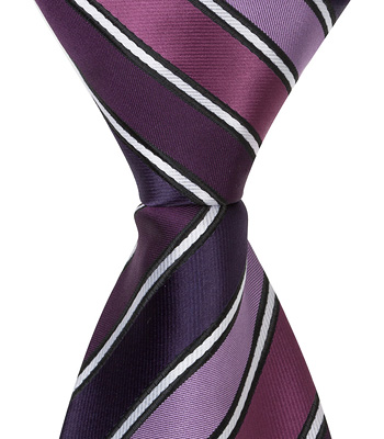 5218 Xl17 - 11 In. Zipper Necktie - 4 Shades Of Purple With Small White Stripes, 24 Month To 4t