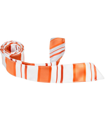 Xo11 Ht - 42 In. Child Matching Hair Tie - White With Orange Stripes