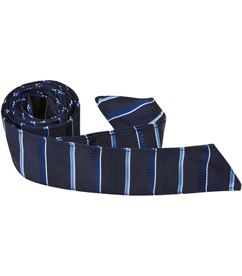 2883 B11 Ht - 42 In. Child Matching Hair Tie - Navy With Stripes