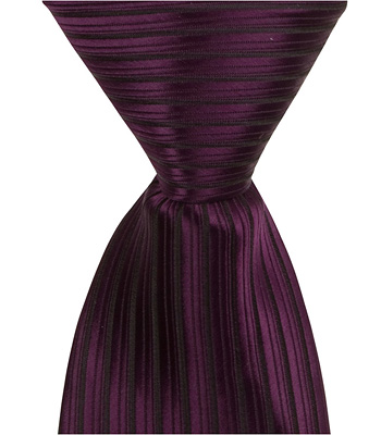 4306 L8 - 9.5 In. Zipper Necktie - Purple With Black Pinstripe, 6 To 18 Month