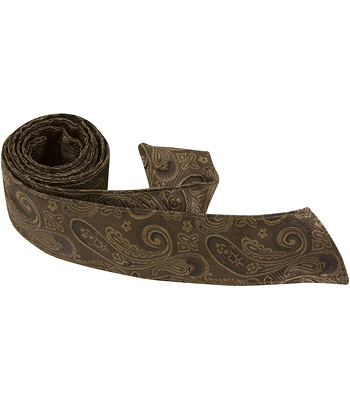2879 N4 Ht - 42 In. Child Matching Hair Tie - Brown Paisley