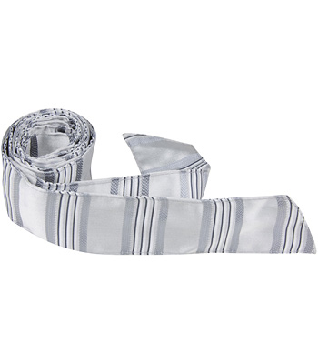 2871 S4 Ht - 42 In. Child Matching Hair Tie - Grey & Silver With Stripes