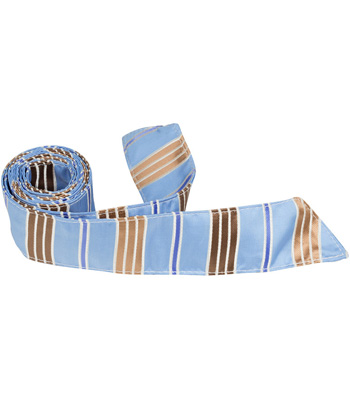 5338 Xb10 Ht - 42 In. Child Matching Hair Tie - Blue With Brown & Blue Stripes