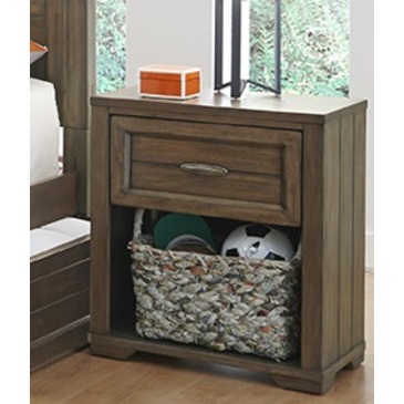 Logan- Driftwood  1- Drawer Nightstand