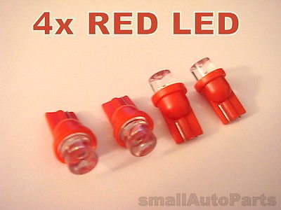 Red T10 Led Bulbs - Set Of 4