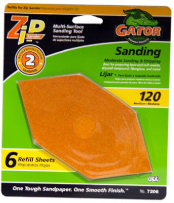 7206 120 Grit Sanding Refill Sheet, 6 Pack