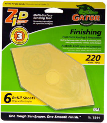 7211 220 Grit Sanding Refill Sheet, 6 Pack