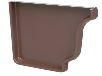 1920619 Brown Galvanized Steel Right End Cap - 4 In