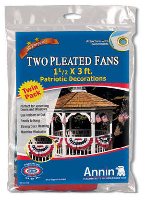 483160 Mini Patriotic Pleated U.s. Fan - 2 Pack