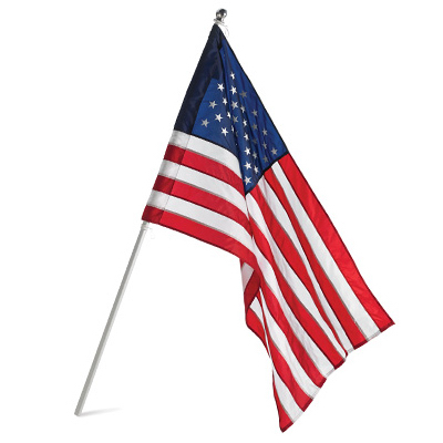 31813 2.5 X 4 Ft. Nylon U S Flag & Pole Set Decorative Banners & Windsocks