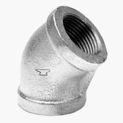 8700126801 1.5 In. Malleable Iron Pipe Fitting Galvanized 45 Degree Elbow