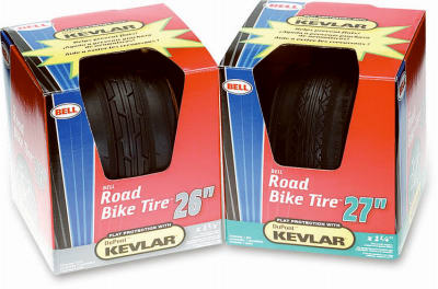 7014729 26 In. Bell Road Bike Tire, Rugged Carbon Steel