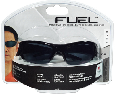 90878-80025t Fuel X2 Safety Glasses With Black Frame & Grey Lens