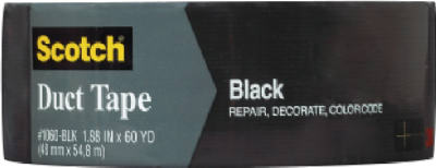 1060-blk-a 2 In. X 60 Yd. Scotch Duct Tape, Black