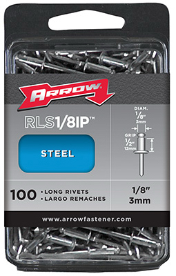 Rls1-8ip 100 Count .12 X .5 In. Steel Rivet