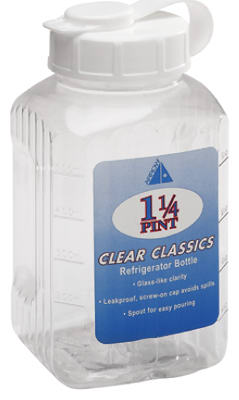 145 1.25 Pt. Clear Classics Oversized Refrigerator Bottle