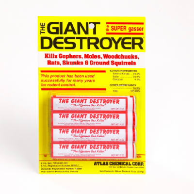 Atlas Chemical 00333 2 Oz. Giant Destroyer Gas Bomb, Pack Of 4