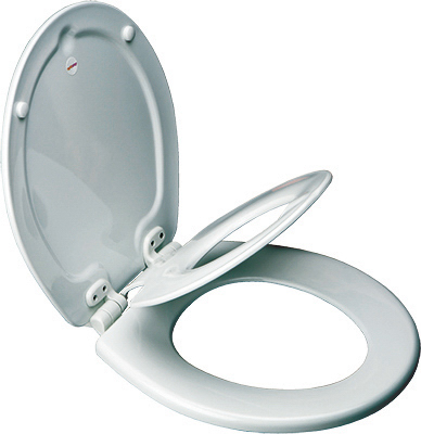 Bemis 83slow White Round Wood Toilet Seat