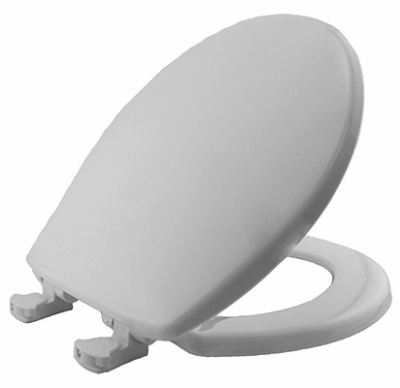 Bemis 80ec000 White Round Plastic Toilet Seat