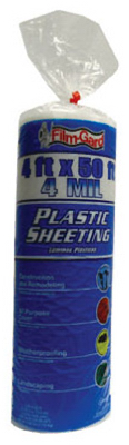 626159 4mil Clear Polyethylene Sheeting, 4 X 50 Ft