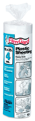 626170 Clear Polyethylene Sheeting, 10 X 25 Ft. 4mil
