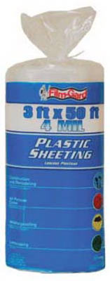 626156 4mil Clear Polyethylene Sheeting, 3 X 50 Ft