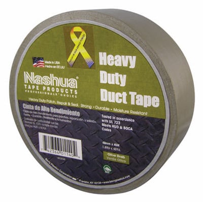 1088113 Military Themed Heavy Duty Duct Tape Olive, 1.89 In. X 50 Yd