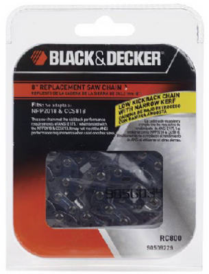Rc800 8 In. Replacement Cutting Chain, Black
