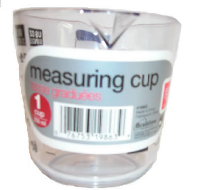 19863 High Impact Clear San Plastic Measuring Cup, 1 Cup