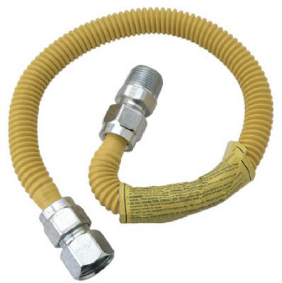 UPC 026613115740 product image for Brass Craft CSSC21-24 P 24 in. Stainless Steel Gas Connector | upcitemdb.com