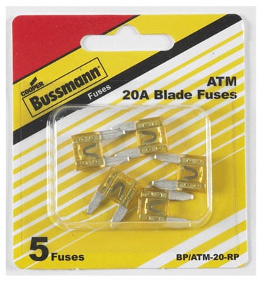 Bp-atm-20-rp 5 Pack 20a Auto Fuse - Yellow