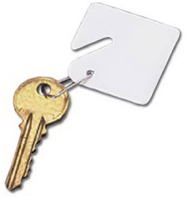 0010 White Replacement Blank Key Tag - 15 Pack